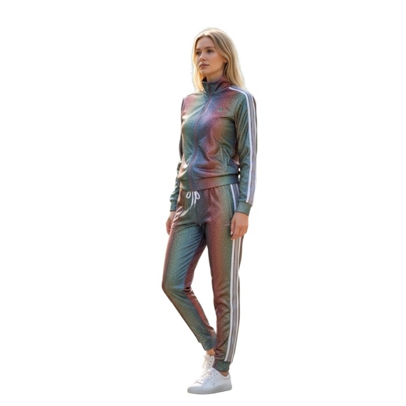 Shane Justin Pants - NWOT Shane Justin Glitter Rainbow Unicorn Women's Tracksuit, Size X-Small